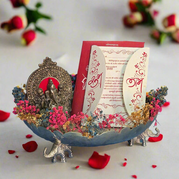 Designer Eco - friendly Paper Wedding Cards - DEVRAAJ HANDMADE PAPER, PLANTABLE SEED PAPERS & PAPER PRODUCTS - 