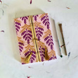 Designer Handmade Paper Bamboo Diaries - DEVRAAJ HANDMADE PAPER, PLANTABLE SEED PAPERS & PAPER PRODUCTS - Pink & Purple