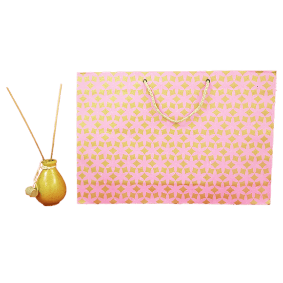 Devraaj Eco - friendly Handmade paper Bags (Pink) set of 10 bags - DEVRAAJ HANDMADE PAPER, PLANTABLE SEED PAPERS & PAPER PRODUCTS - 