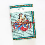 Devraaj Handmade Paper Radha - Krishna Diary 5"x7" with Plantable seed pen & seed pencil - DEVRAAJ HANDMADE PAPER, PLANTABLE SEED PAPERS & PAPER PRODUCTS - Light Blue