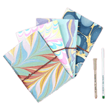 Eco - friendly designer marble handmade paper 4 diary set with seed pen and seed pencil size A5 - DEVRAAJ HANDMADE PAPER, PLANTABLE SEED PAPERS & PAPER PRODUCTS - 