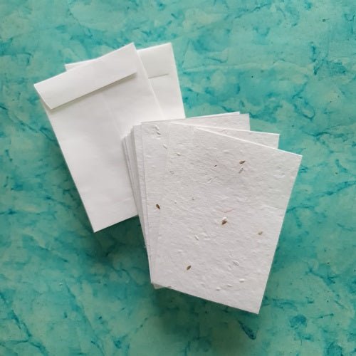 Eco - friendly Plantable Carrot Seed Paper cards with Envelopes set of 50 pcs - DEVRAAJ HANDMADE PAPER, PLANTABLE SEED PAPERS & PAPER PRODUCTS - 5.5