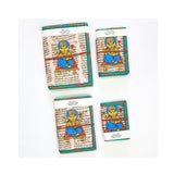 Lord Ganeshji Handmade Paper Diary Set Of 4 different size with Seed Pens & Seed Pencils - DEVRAAJ HANDMADE PAPER, PLANTABLE SEED PAPERS & PAPER PRODUCTS - Pink