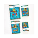 Lord Ganeshji Handmade Paper Diary Set Of 4 different size with Seed Pens & Seed Pencils - DEVRAAJ HANDMADE PAPER, PLANTABLE SEED PAPERS & PAPER PRODUCTS - Blue