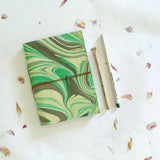 Marble Design Handmade Paper Notepad with Plantable Pen and Plantable Pencil - DEVRAAJ HANDMADE PAPER, PLANTABLE SEED PAPERS & PAPER PRODUCTS - Green