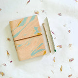 Marble Design Handmade Paper Notepad with Plantable Pen and Plantable Pencil - DEVRAAJ HANDMADE PAPER, PLANTABLE SEED PAPERS & PAPER PRODUCTS - Light Pink
