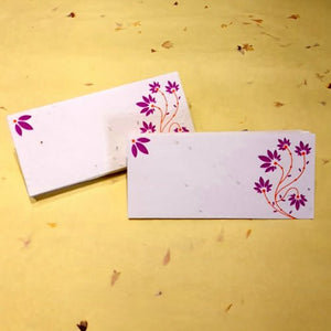 Plantable Seed Paper Money / Shagun Envelopes - Flower Design - DEVRAAJ HANDMADE PAPER, PLANTABLE SEED PAPERS & PAPER PRODUCTS - 25