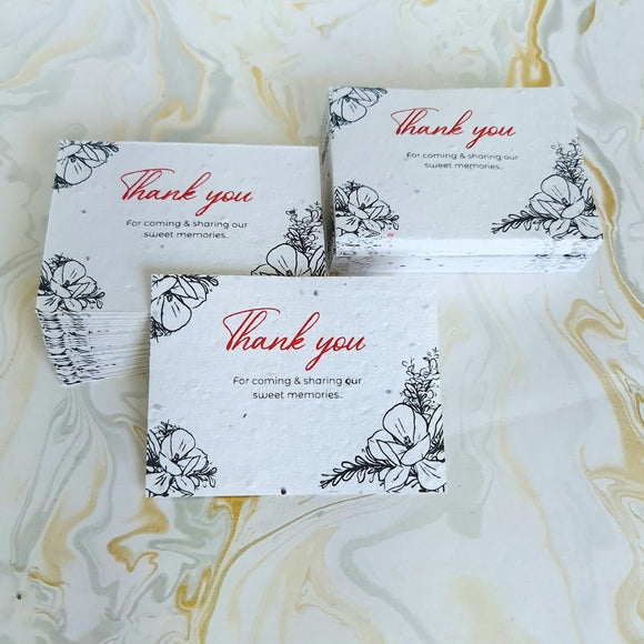 Plantable Seed Paper Thank You Cards 3
