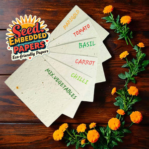 Plantable Seed Papers In A4 Size - DEVRAAJ HANDMADE PAPER, PLANTABLE SEED PAPERS & PAPER PRODUCTS - Basil